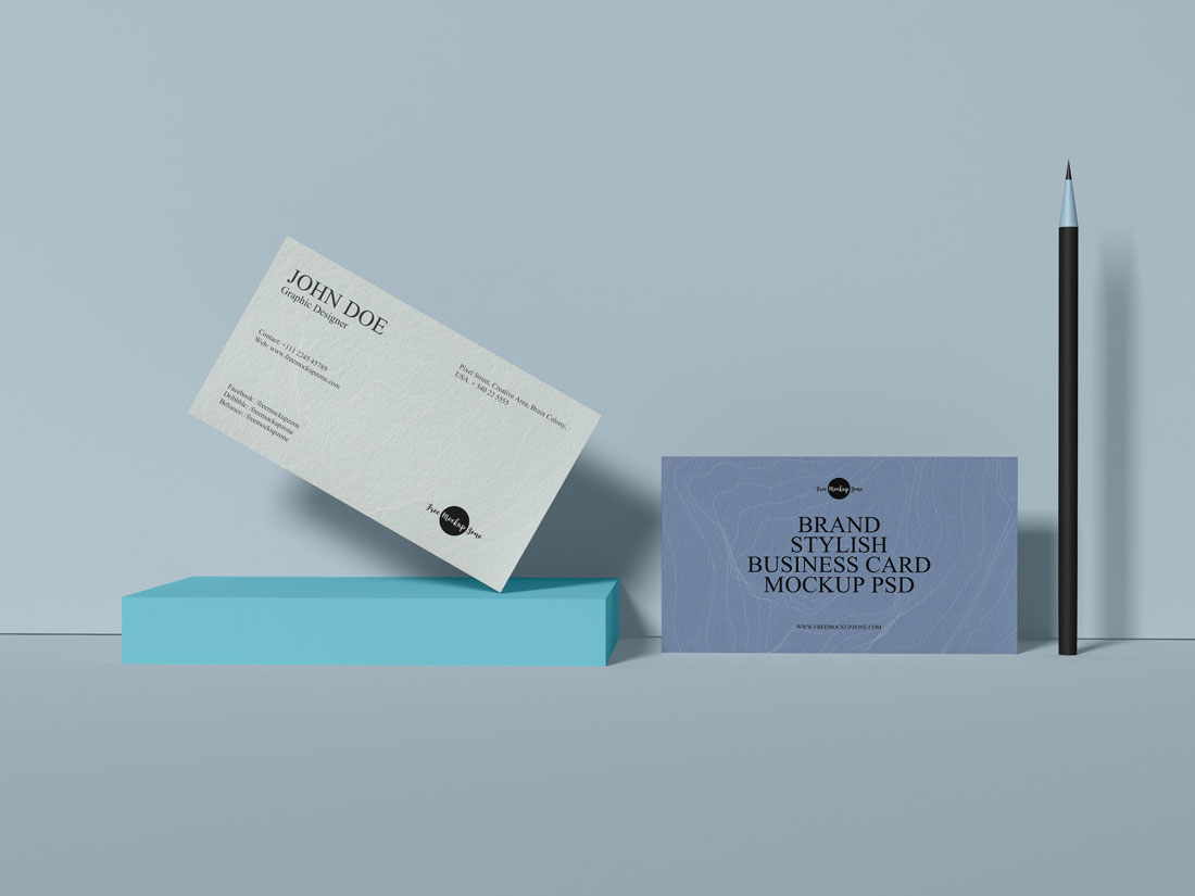 Free-Brand-Stylish-Business-Card-Mockup-PSD