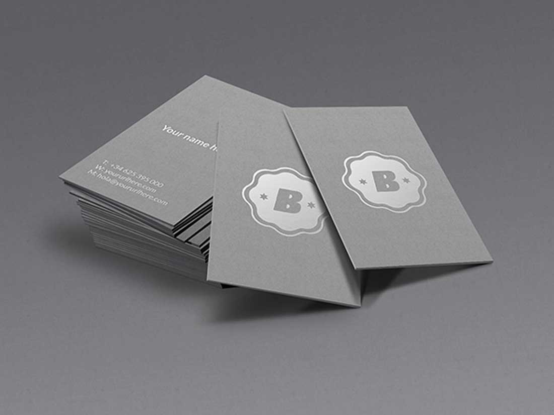 Silver-Business-Card-Mockup