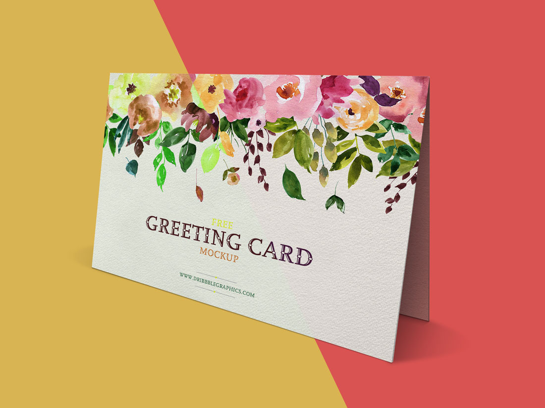 Beautiful Cover Branding Greeting Card Mockup