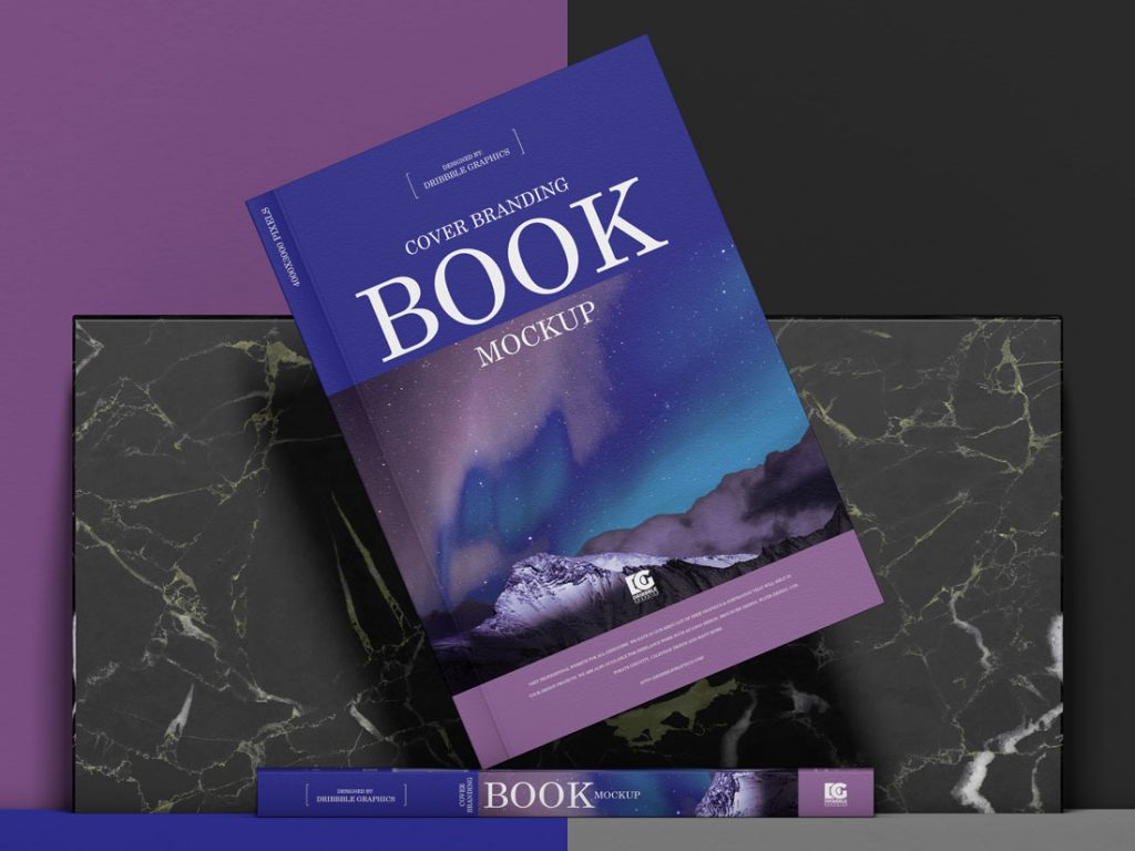 Fornt-View-Hard-Cover-Book-Mockup