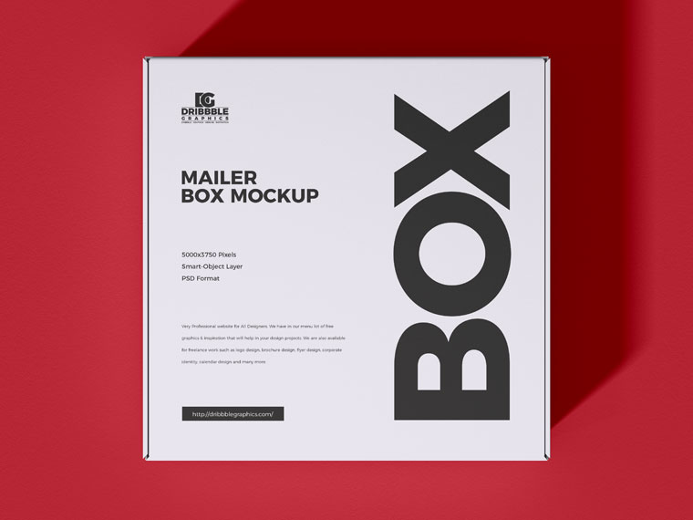 Mailing Box Packaging Mockup For Presentation
