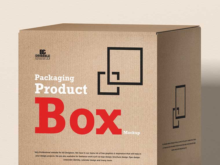 Download PSD Cardboard Box Product Packaging Mockup - Mockup River