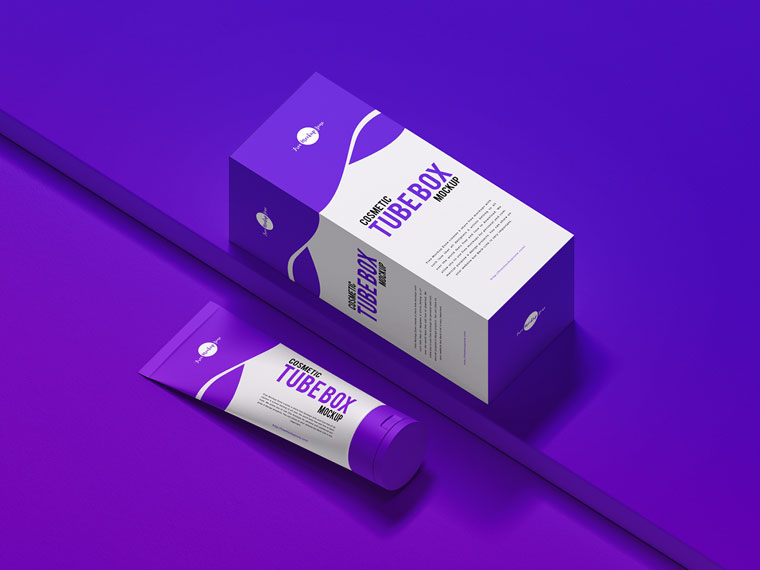 Download Cosmetics Tube Box Packaging Mockup - Mockup River