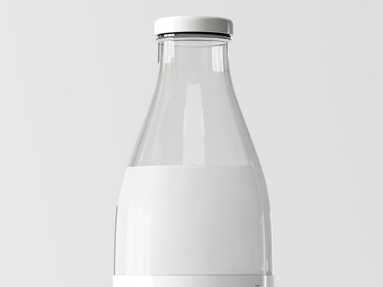Free Milk Bottles Mockup