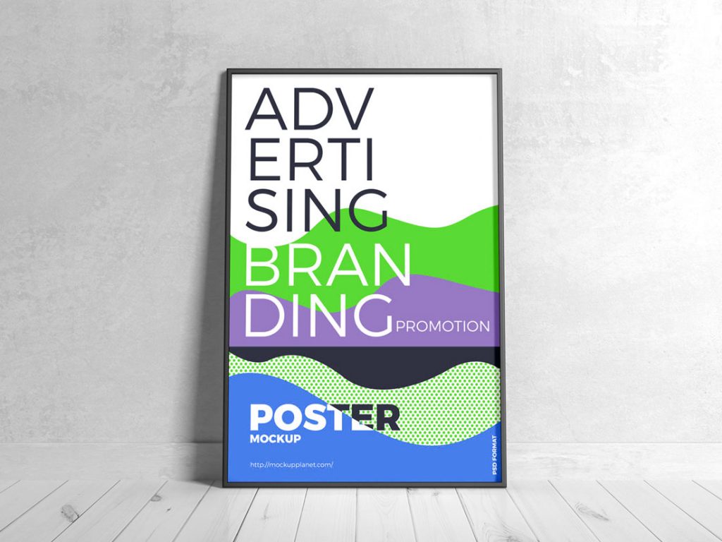 Free-Front-Display-Branding-Poster-Mockup