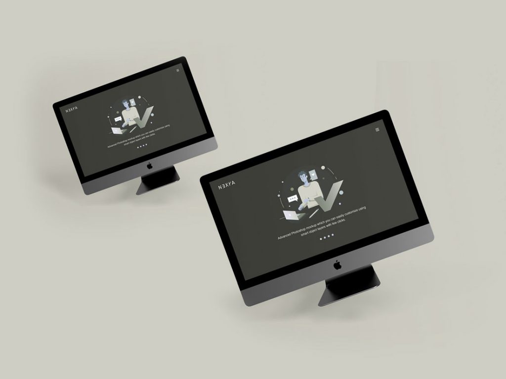 Free-Modern-Floating-Screen-Website-Mockup