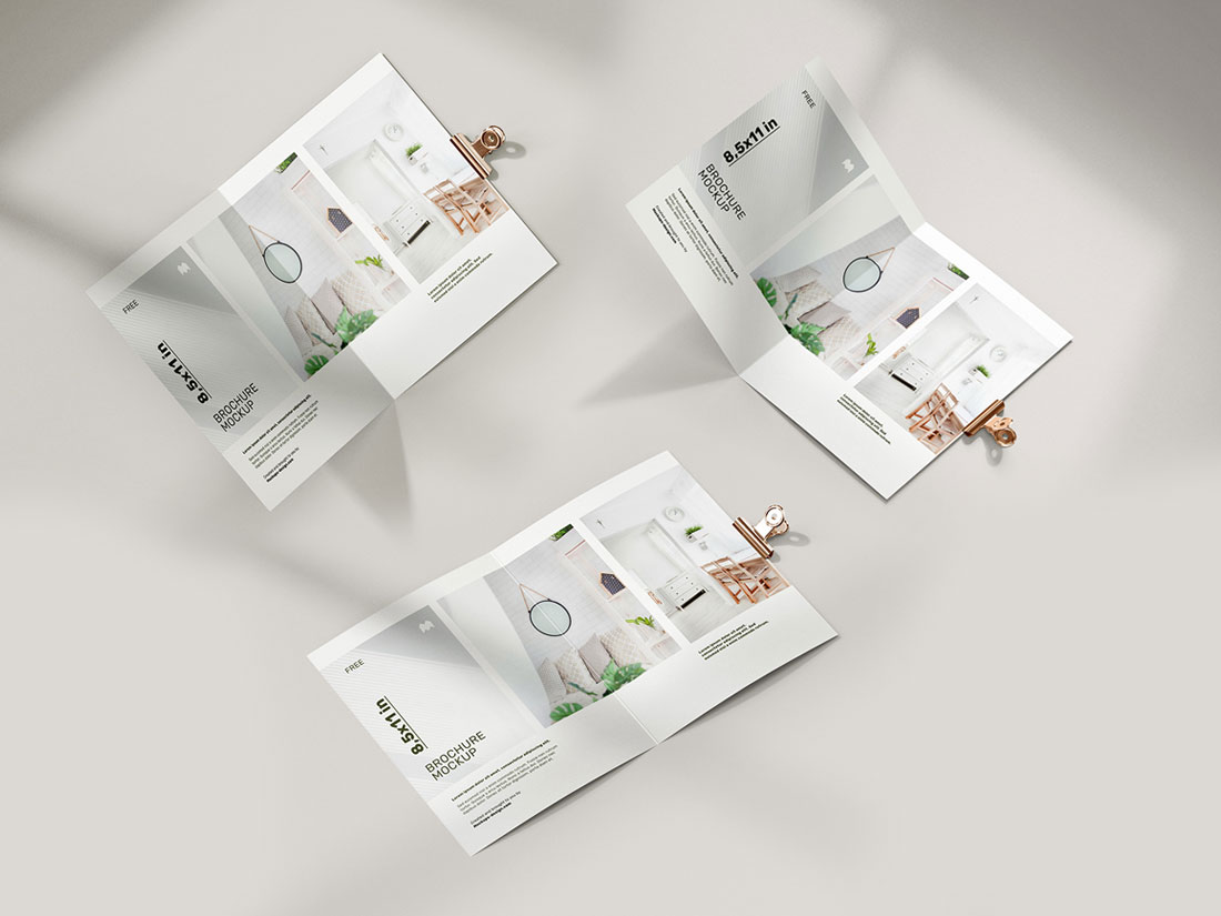 Premium Quality Letter Size Folded Brochure Mockup