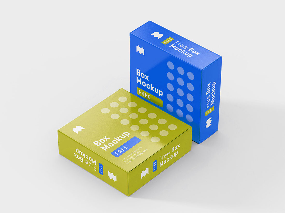 Free PSD Box Mockup Design Template