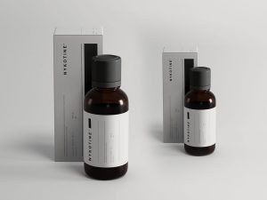 Free-Front-View-Medicine-Bottle-With-Box-Packaging-Mockup