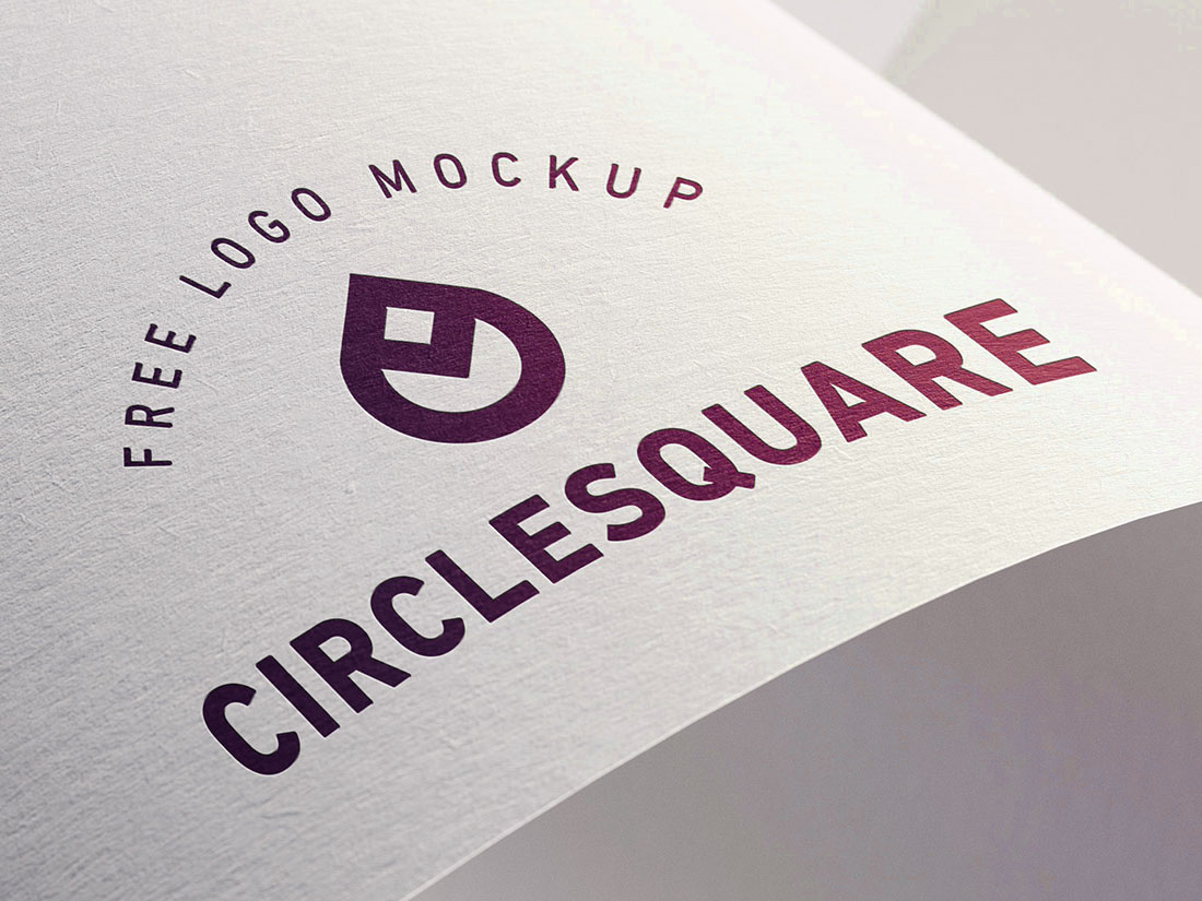 Free Texture Paper Branding Logo Mockup