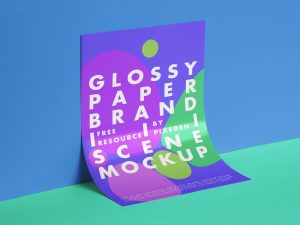 Free-Curved-Paper-Branding-Flyer-Mockup
