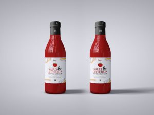 Free-Sauce-and-Ketchup-Glass-Bottle-Mockup