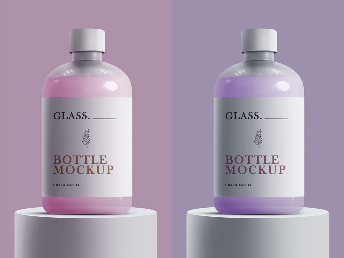 Free-Front-View-Label-Branding-Glass-Bottle-Mockup-1