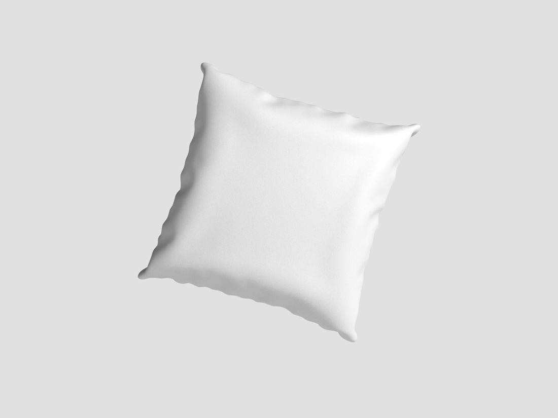 Free Floating Square Pillow Mockup