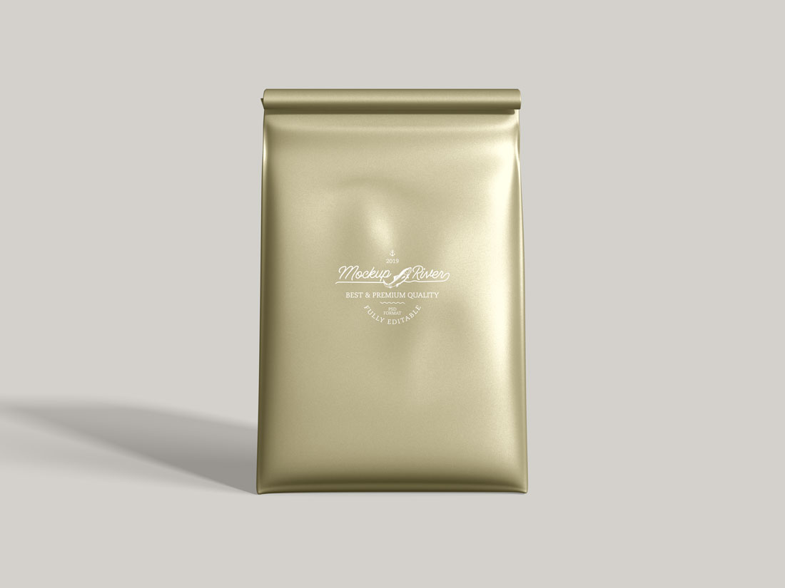 Free Premium Pouch Packaging Mockup Design