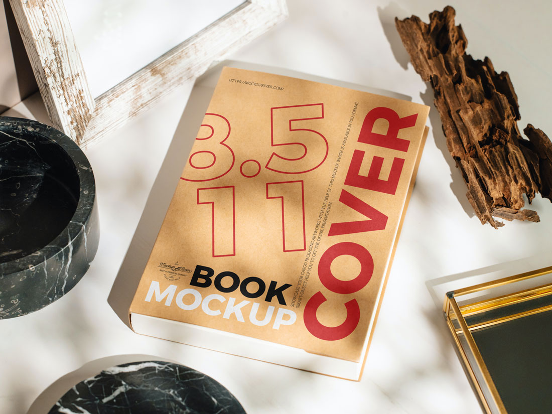 Free Craft Cover Branding Book Mockup